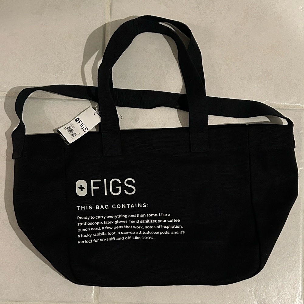 NWT - FIGS U Canvas Tote Bag